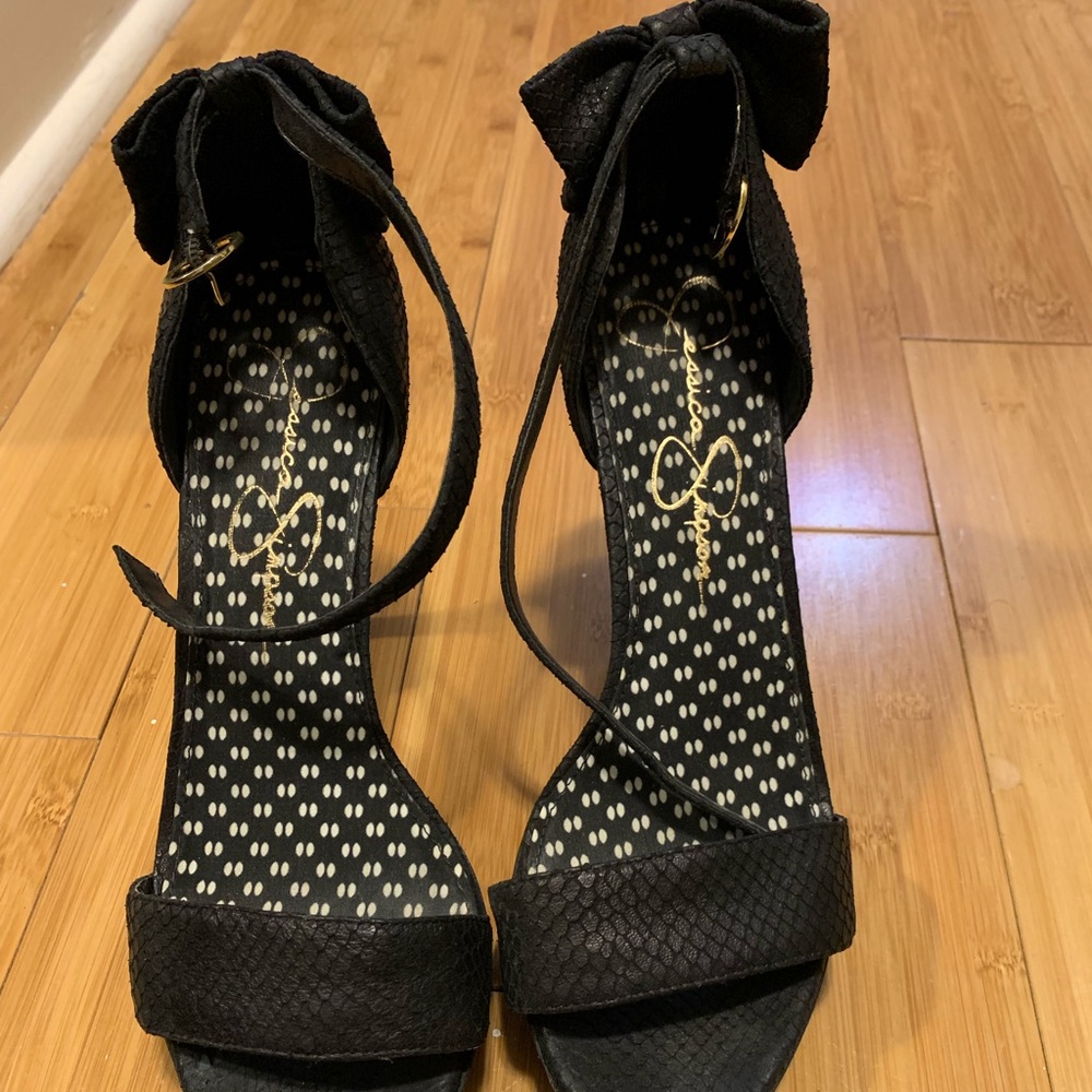 Jessica Simpson Black Python Platform Sandal - image 2